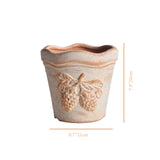 clay vase strawberry pattern size chart