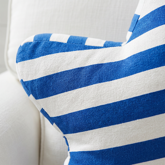close up of blue starfish pillow texture