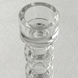 close up of crystal tealight candle holder cup