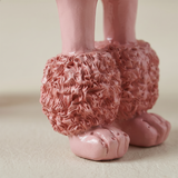 close up of poodle leg fur and paw details