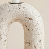 close up of stone arch candle holder top