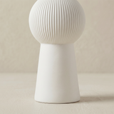 close up of white vase base and bottom