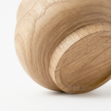 close up of wooden vase base and bottom