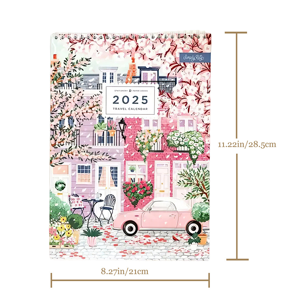 colorful travel calender 2025 size chart