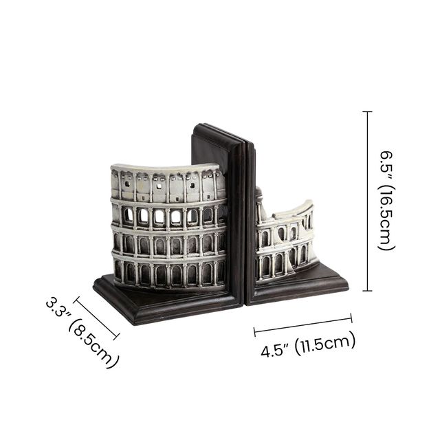 colosseum bookends dimensions size chart