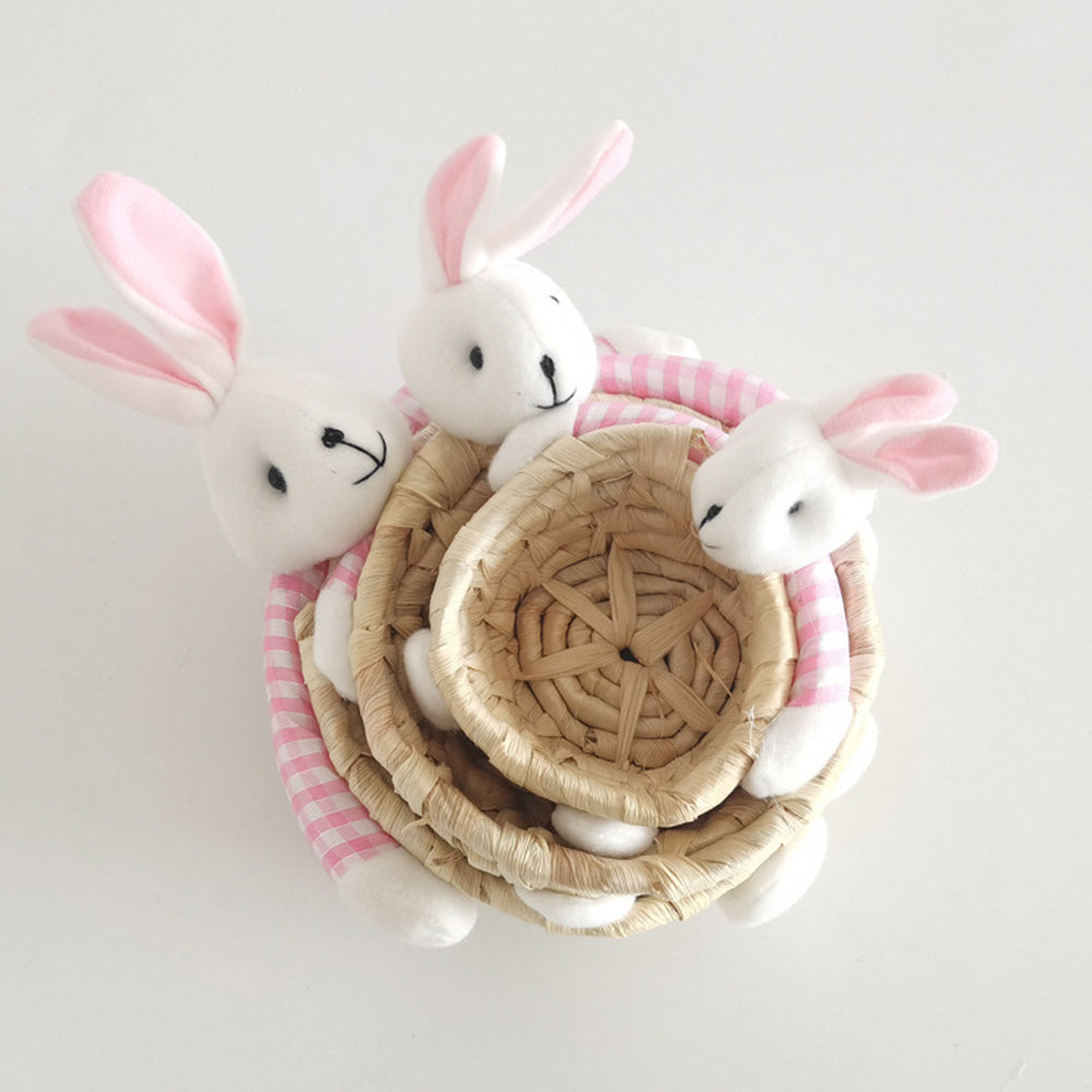 Corn Husk Rabbit Storage Basket