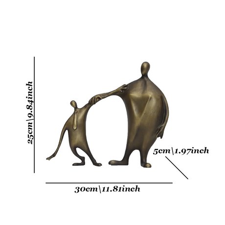 creative alloy father son decorative ornament size chart