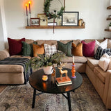 creative art glass candle holder in living room