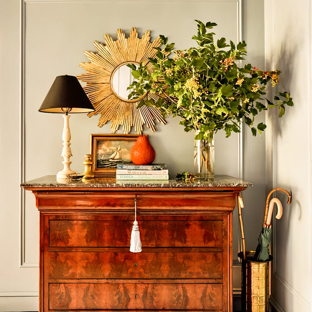 creative french vintage art pear on books