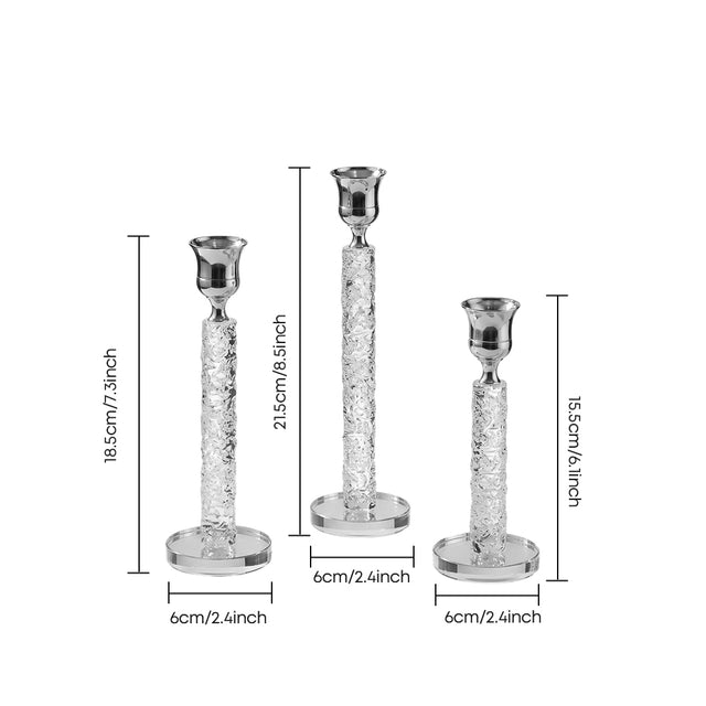crystal candle holders dimensions size chart