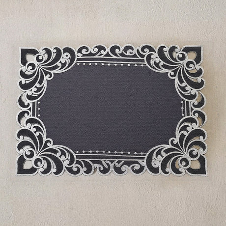 dark grey polyester placemats 08112
