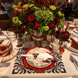 dark grey polyester placemats as dinning room decor