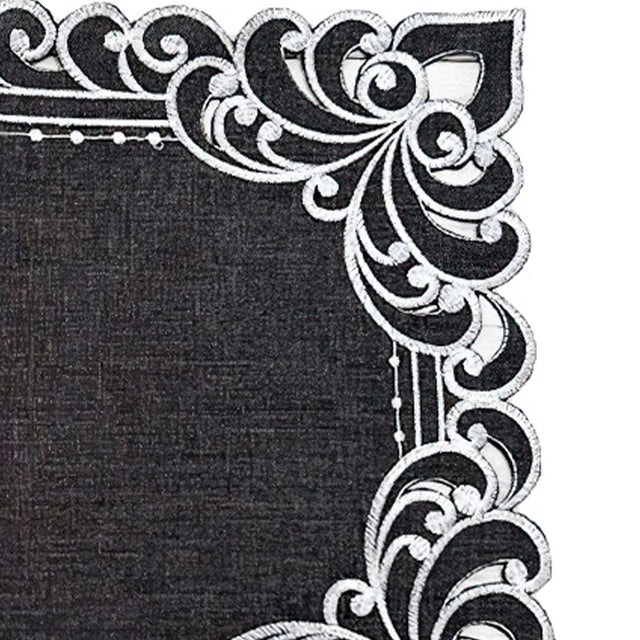 dark grey polyester placemats details