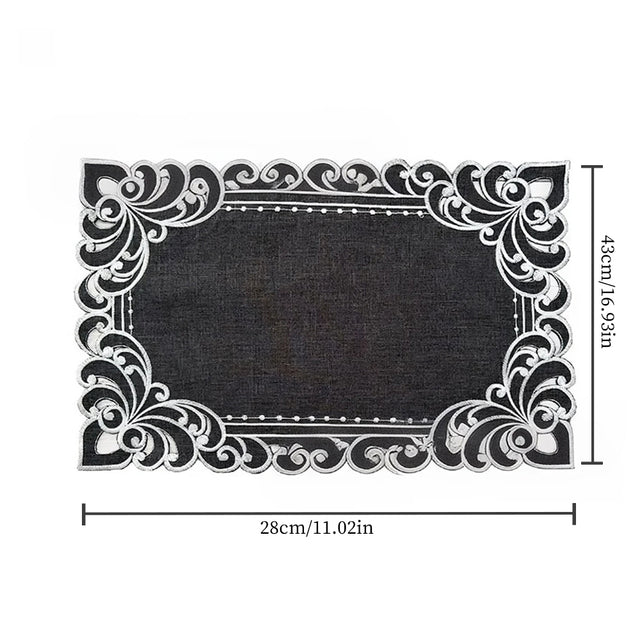 dark grey polyester placemats size chart
