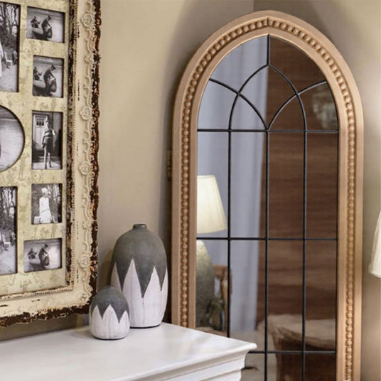 decorative mirror on the corner