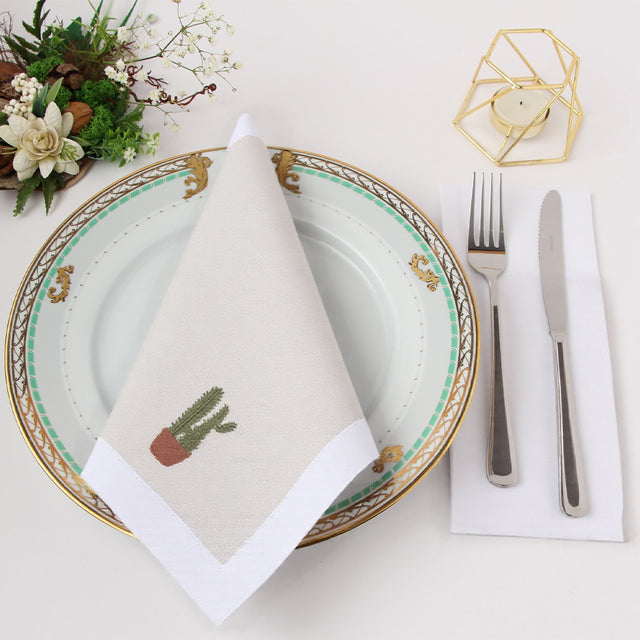 dinner napkin on plate