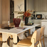 elegant gold rimmed drinking glasses in the dining room