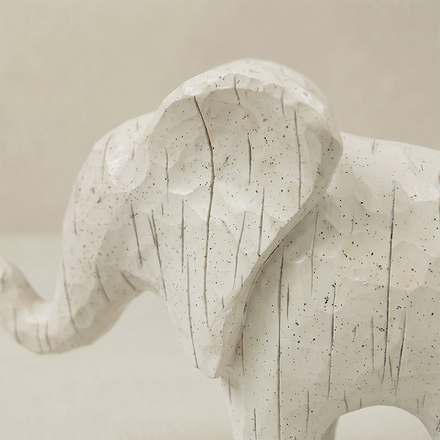 elephant sculpture head closeup