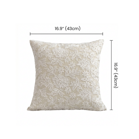 embroidered floral throw pillow dimensions size chart