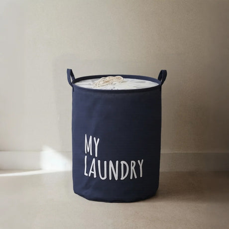 extra large drawstring fabric with waterproof moisture resistant lining laundry basket 