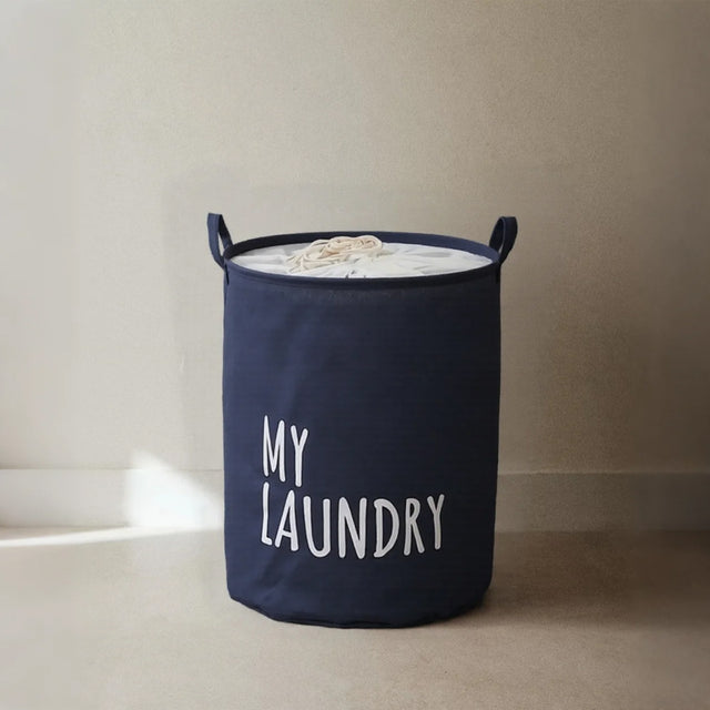 extra large drawstring fabric with waterproof moisture resistant lining laundry basket 