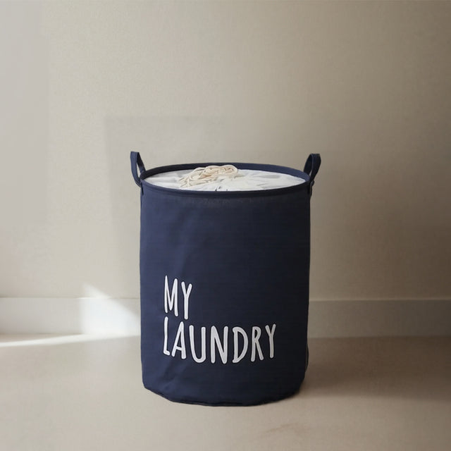 extra large drawstring fabric with waterproof moisture resistant lining laundry basket 