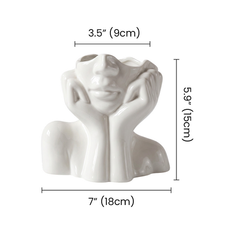 face vase dimensions size chart measurements