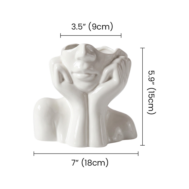 face vase dimensions size chart measurements