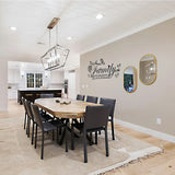 family sign wall art hanging in the dining room