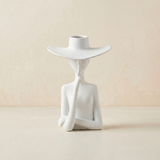 figure vase on neutral background
