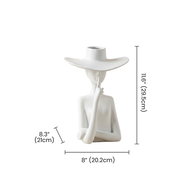 figure vase with dimensions