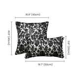 floral pom pom pillows dimensions size chart