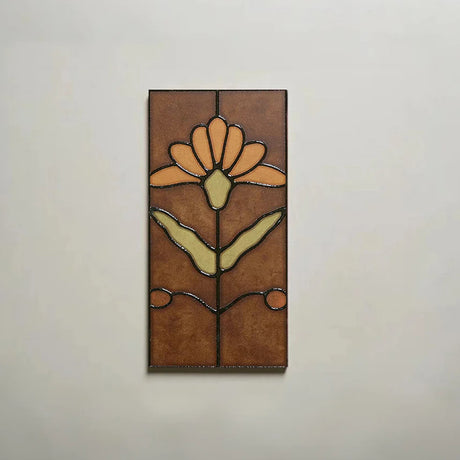 french retro bathroom enamel relief wall tile maackia amurensis