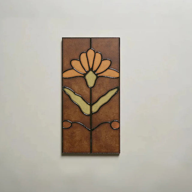 french retro bathroom enamel relief wall tile maackia amurensis