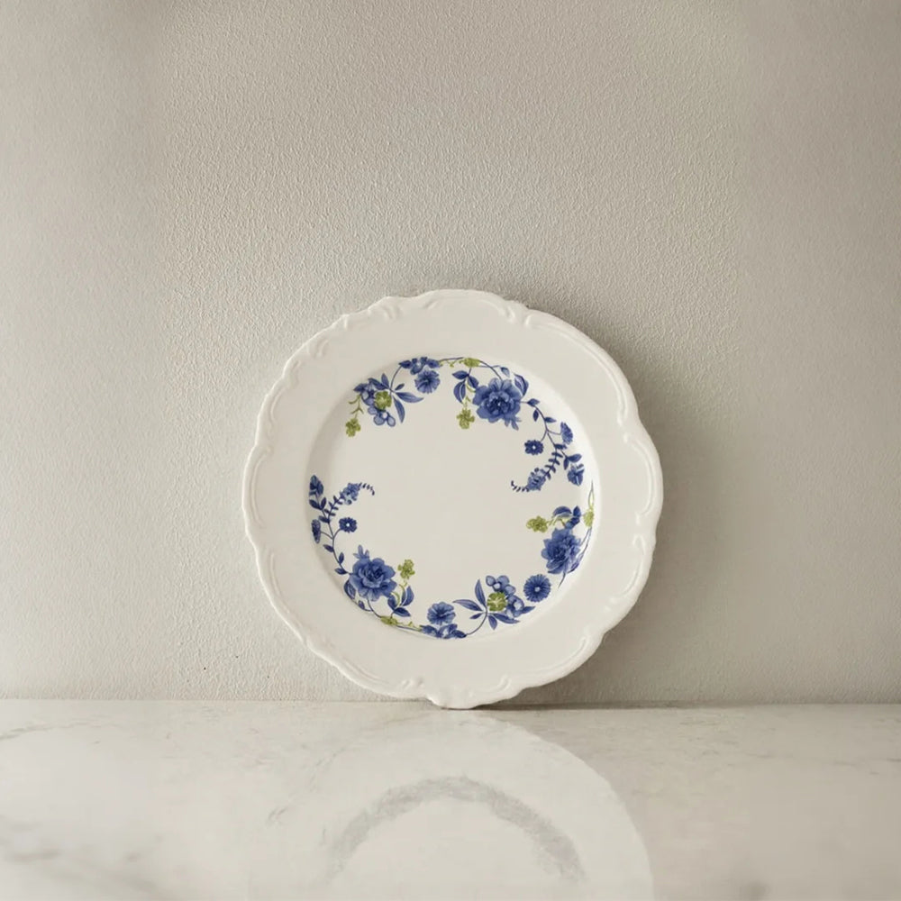 french vintage floral embossed plate