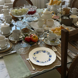 french vintage floral embossed plate on the table