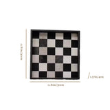 genuine horsehair and leather chessboard patterned tray size chart