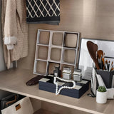 genuine horsehair checkered pattern storage box on the table