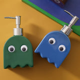 ghost shaped ceramic press-type dispenser bottle details