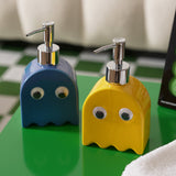ghost shaped ceramic press-type dispenser bottle details