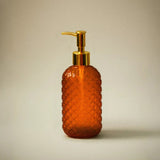 glass dispenser pump orange bottles