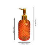glass dispenser pump orange bottles size chart