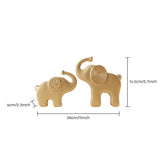 gold elephant sculptures dimensions