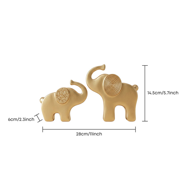 gold elephant sculptures dimensions