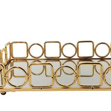 gold metal decorative tray details