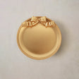 gold round resin tray 08123