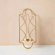golden multifunctional iron wall hanging shelf