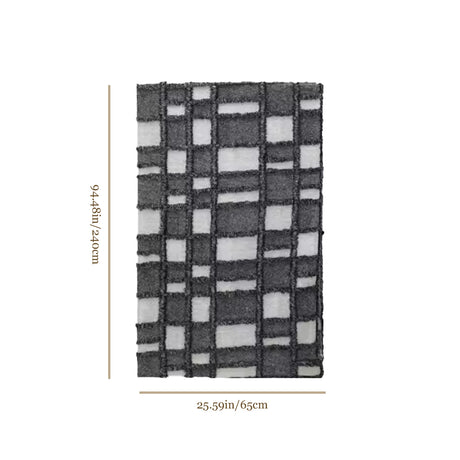 gray white checkered bed runner size chart
