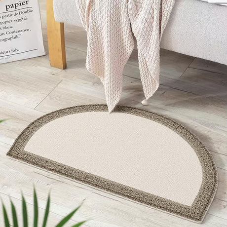 half round doormat in the bedroom
