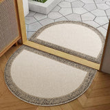 half round doormat in the entry